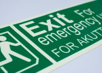 Dual Language Exit Sign